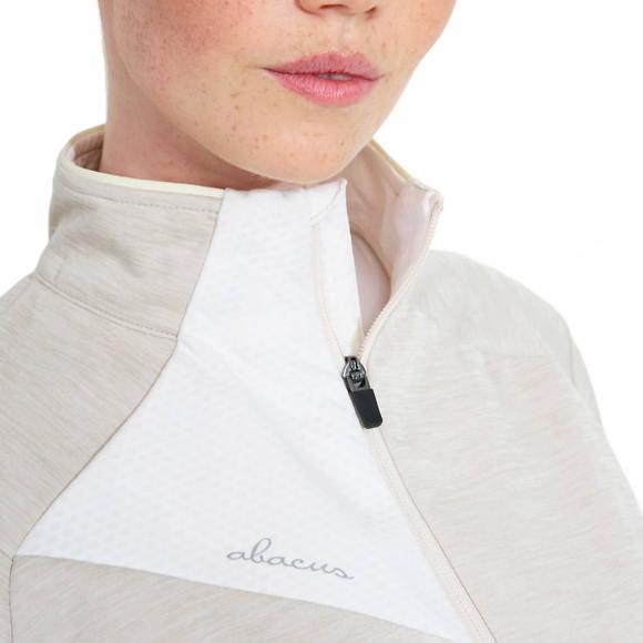 NEW ABACUS SPORTSWEAR US ardfin softshell mock neck jacket in clam